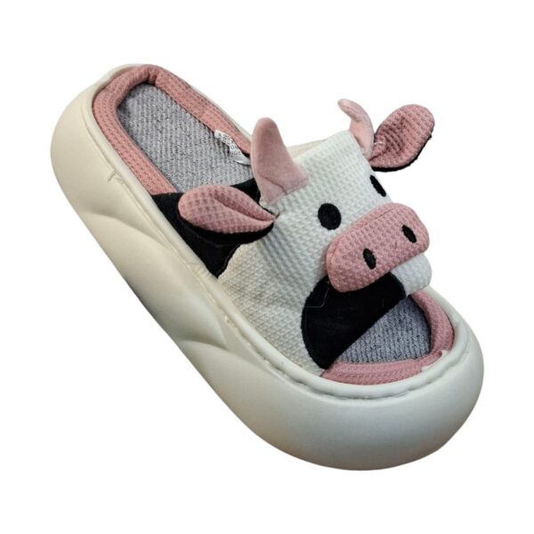 Chinela Pantufla Vaquita con Plataforma